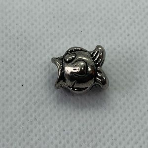 Calvas silver fashion plated wide mouth fish bracelet charm